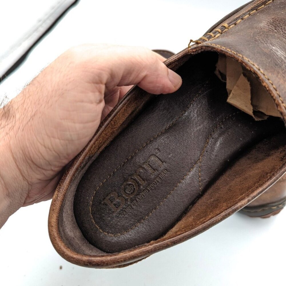 Born Thaton Shoes Mens Size 9.5 M Brown Driving Loafers Leather Slip-On Moccasin - Picture 7 of 8